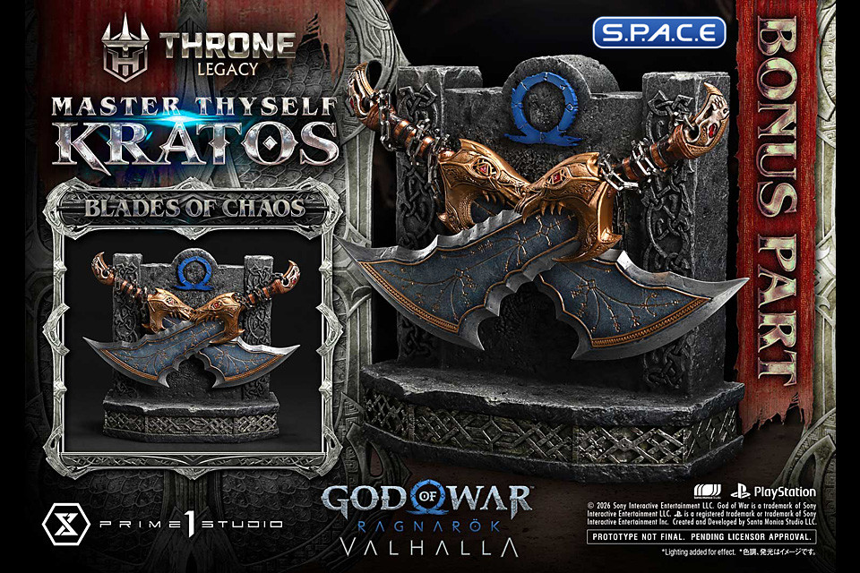 1/3 Scale Master Thyself Kratos Throne Legacy Statue - Bonus Version (God of War Ragnar�k)
