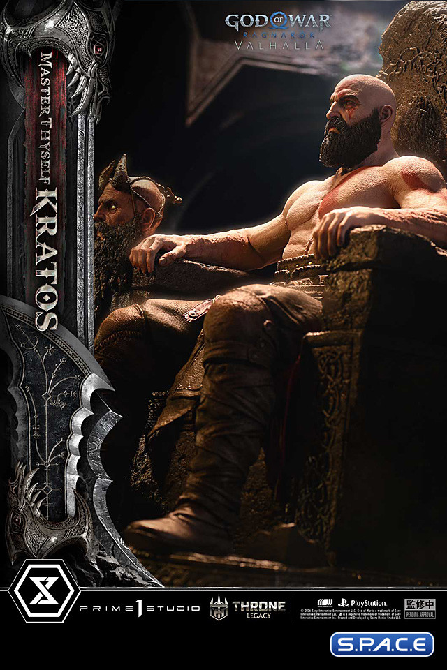 1/3 Scale Master Thyself Kratos Throne Legacy Statue - Bonus Version (God of War Ragnar�k)
