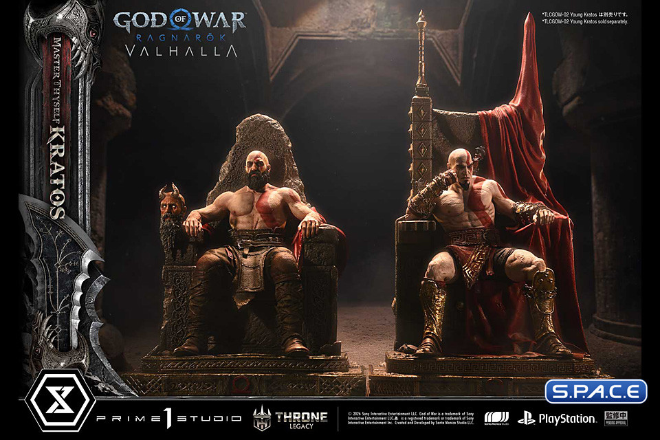 1/3 Scale Master Thyself Kratos Throne Legacy Statue - Bonus Version (God of War Ragnar�k)