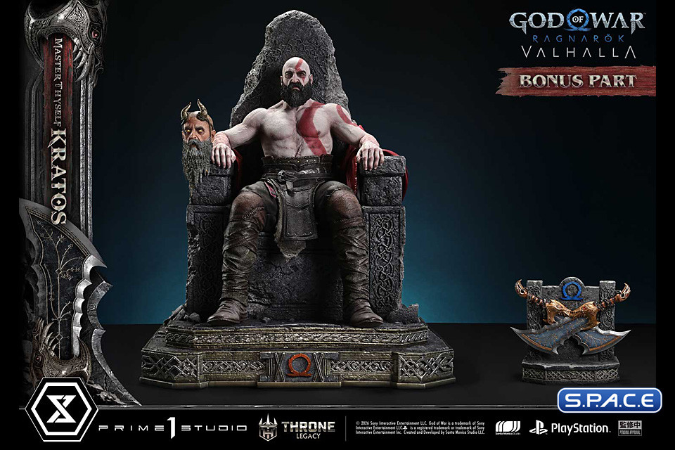 1/3 Scale Master Thyself Kratos Throne Legacy Statue - Bonus Version (God of War Ragnar�k)