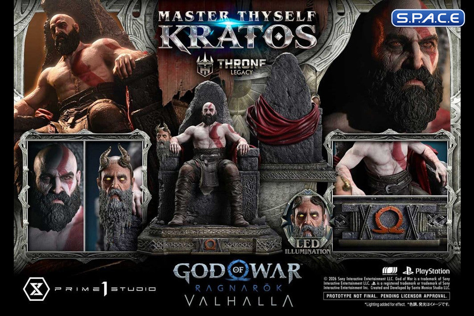 1/3 Scale Master Thyself Kratos Throne Legacy Statue (God of War Ragnar�k)
