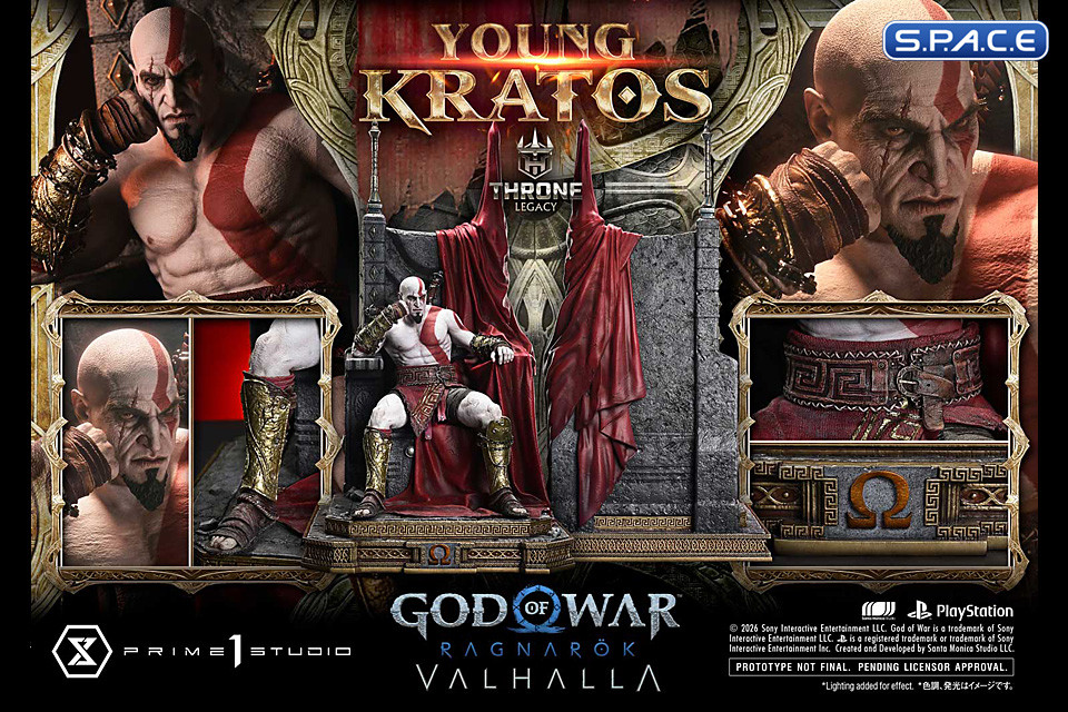1/3 Scale Young Kratos Throne Legacy Statue - Bonus Version (God of War Ragnar�k)