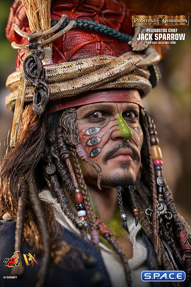 1/6 Scale Pelegostos Chief Jack Sparrow DX48 (Pirates of the Caribbean: Dead Mans Chest)