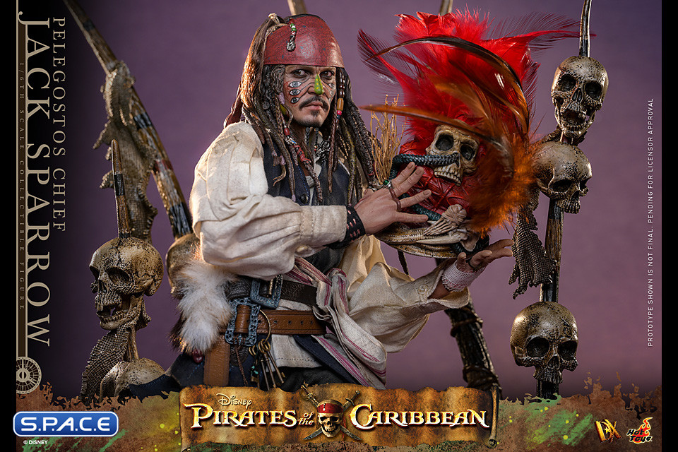 1/6 Scale Pelegostos Chief Jack Sparrow DX48 (Pirates of the Caribbean: Dead Mans Chest)