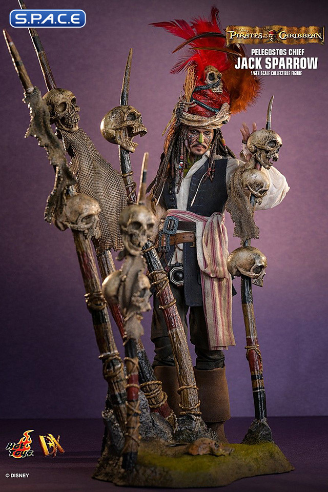 1/6 Scale Pelegostos Chief Jack Sparrow DX48 (Pirates of the Caribbean: Dead Mans Chest)