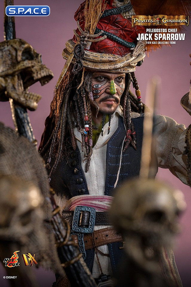 1/6 Scale Pelegostos Chief Jack Sparrow DX48 (Pirates of the Caribbean: Dead Mans Chest)