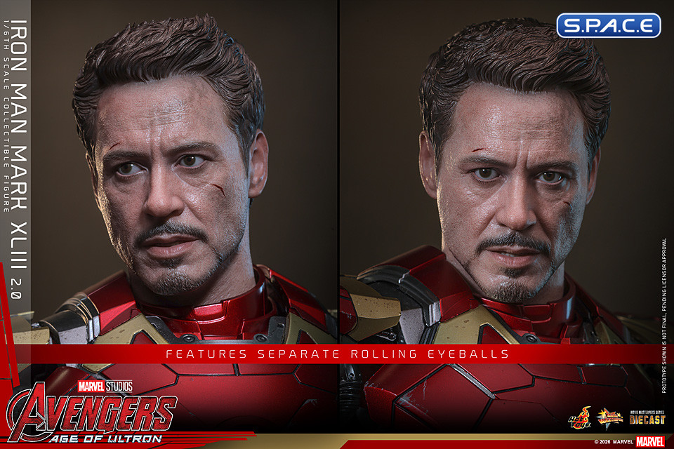 1/6 Scale Iron Man Mark XLIII 2.0 Movie Masterpiece MMS865D80 (Avengers: Age of Ultron)