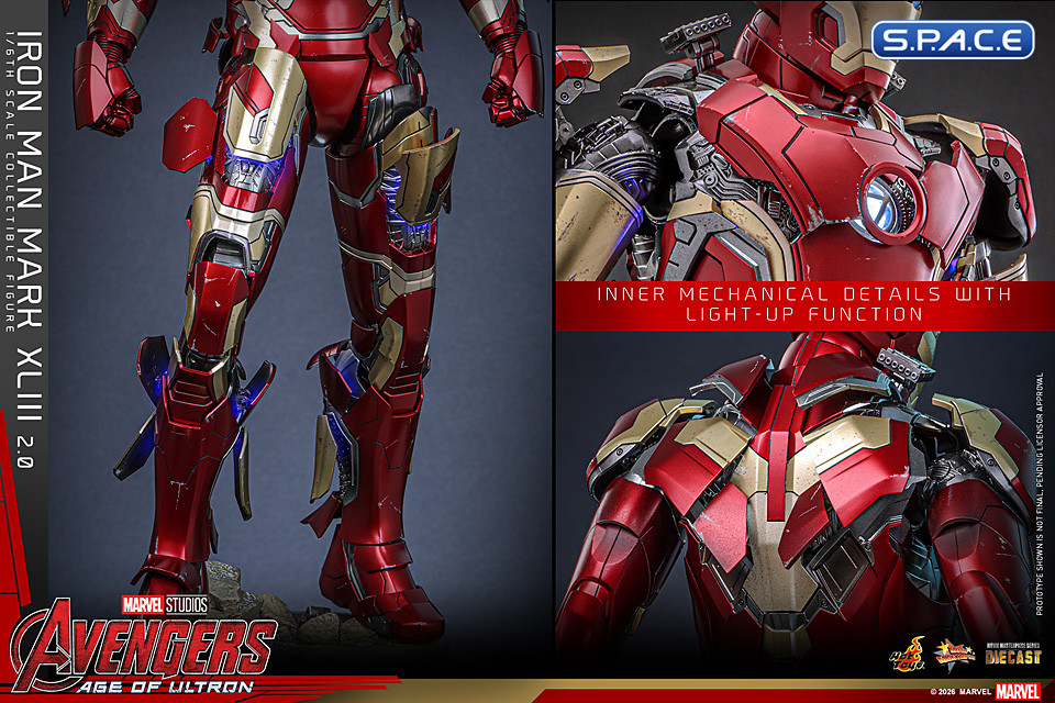 1/6 Scale Iron Man Mark XLIII 2.0 Movie Masterpiece MMS865D80 (Avengers: Age of Ultron)