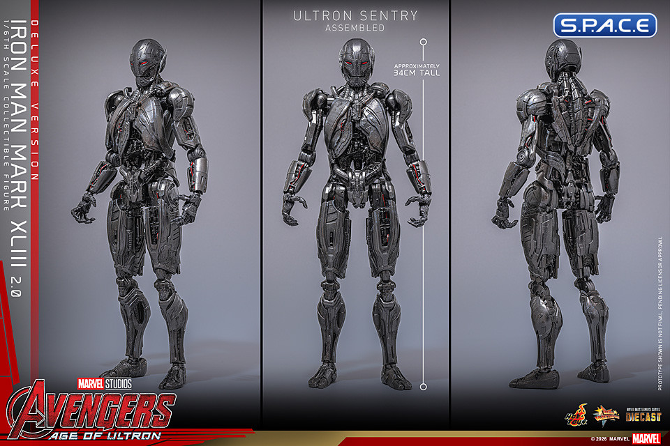 1/6 Scale Iron Man Mark XLIII 2.0 Deluxe Version Movie Masterpiece MMS866D81 (Avengers: Age of Ultron)