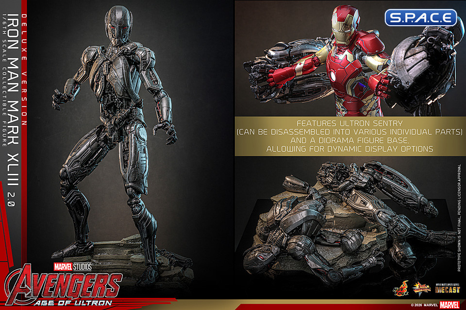 1/6 Scale Iron Man Mark XLIII 2.0 Deluxe Version Movie Masterpiece MMS866D81 (Avengers: Age of Ultron)
