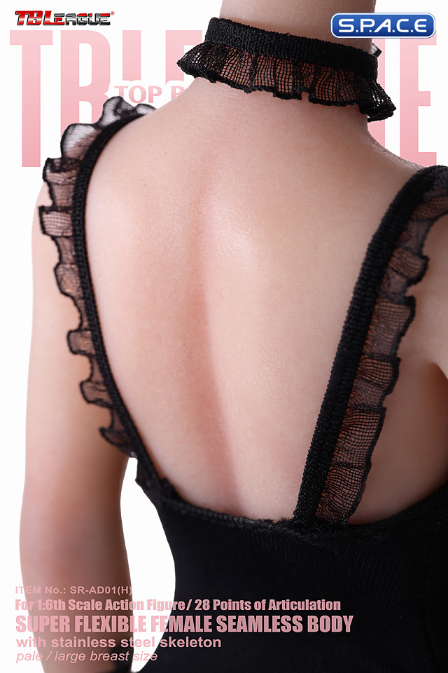 1/6 Scale Seamless Female Body with head sculpt SR-AD01H - black Bunny Version (large breast/pale)