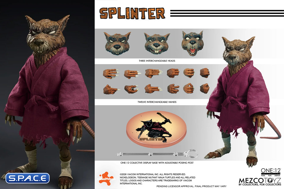 1/12 Scale Splinter One:12 Collective (Teenage Mutant Ninja Turtles)