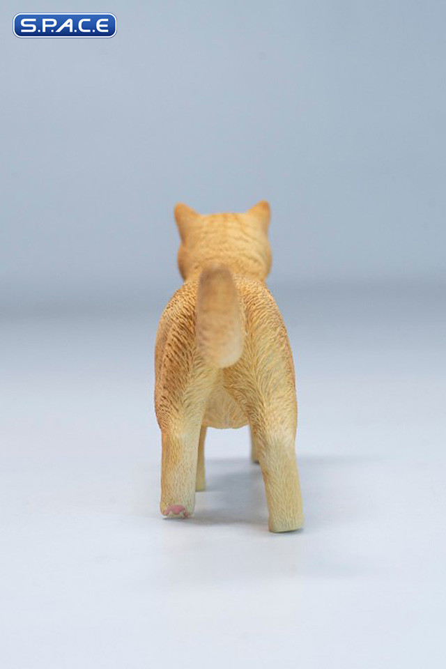 Domestic Cat with Kitten Statue (red)