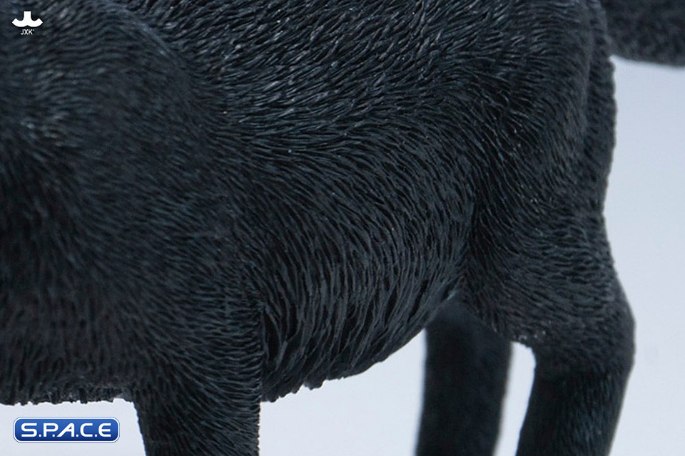 Domestic Cat with Kitten Statue (black)