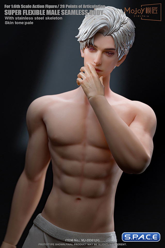 1/6 Scale Seamless Male pale Body DD01H with head sculpt