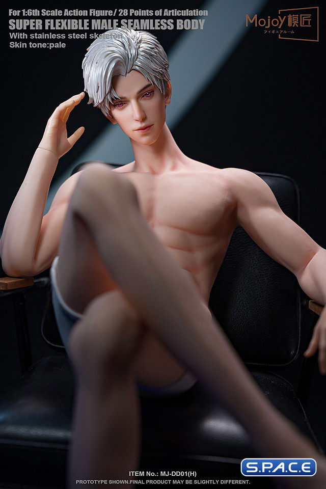 1/6 Scale Seamless Male pale Body DD01H with head sculpt