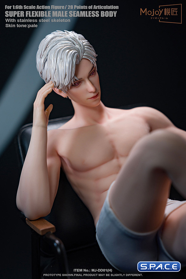 1/6 Scale Seamless Male pale Body DD01H with head sculpt