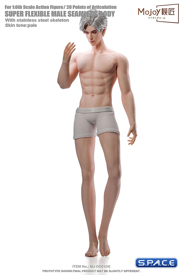 1/6 Scale Seamless Male pale Body DD01H with head sculpt