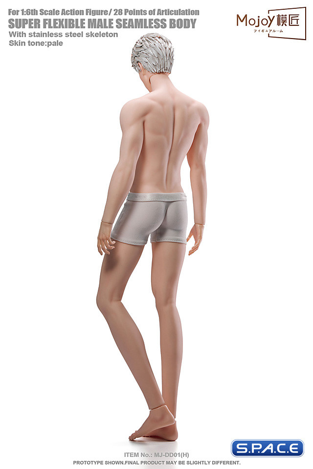 1/6 Scale Seamless Male pale Body DD01H with head sculpt