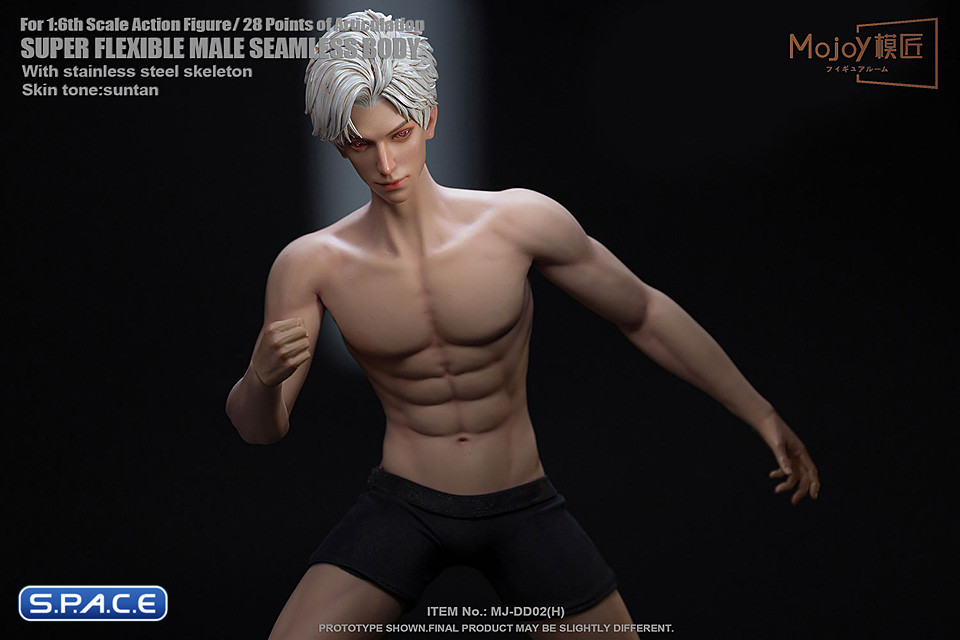 1/6 Scale Seamless Male suntan Body DD02H with head sculpt