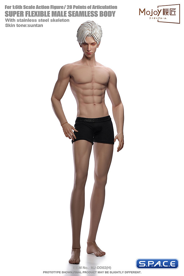1/6 Scale Seamless Male suntan Body DD02H with head sculpt