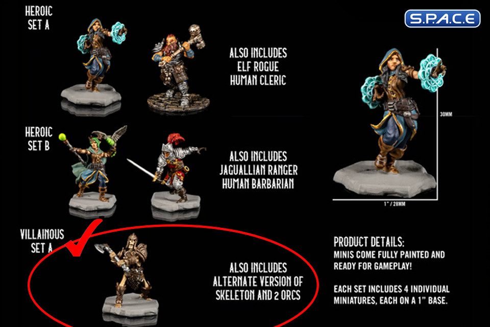 Villainous Miniature Figure Set A - painted Version (Mythic Legions: The Roleplaying Game)