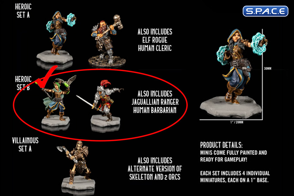 Heroic Miniature Figure Set B - painted Version (Mythic Legions: The Roleplaying Game)