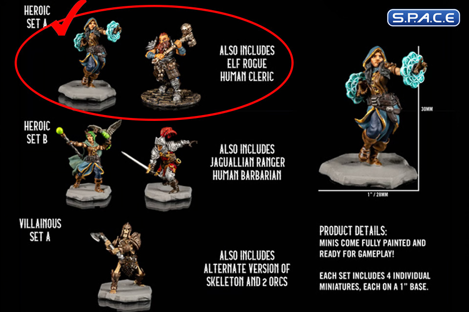 Heroic Miniature Figure Set A - painted Version (Mythic Legions: The Roleplaying Game)