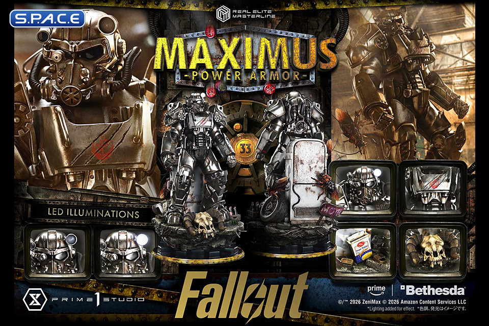 1/4 Scale Maximus Power Armor Real Elite Masterline Statue (Fallout)