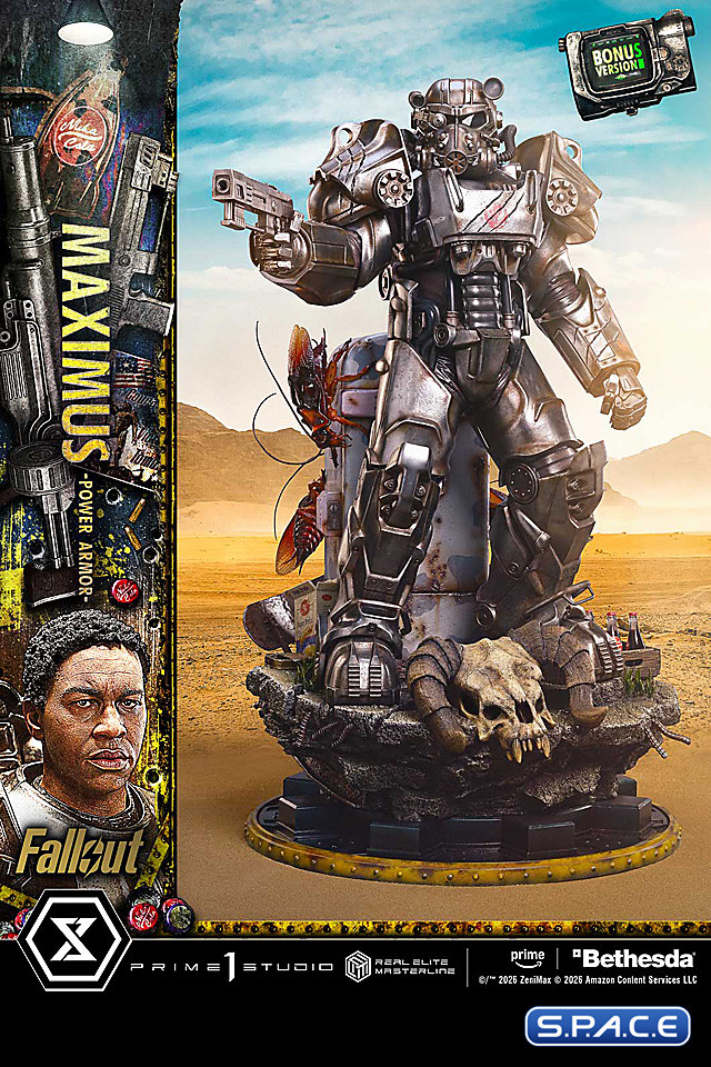1/4 Scale Maximus Power Armor Deluxe Real Elite Masterline Statue - Bonus Version (Fallout)