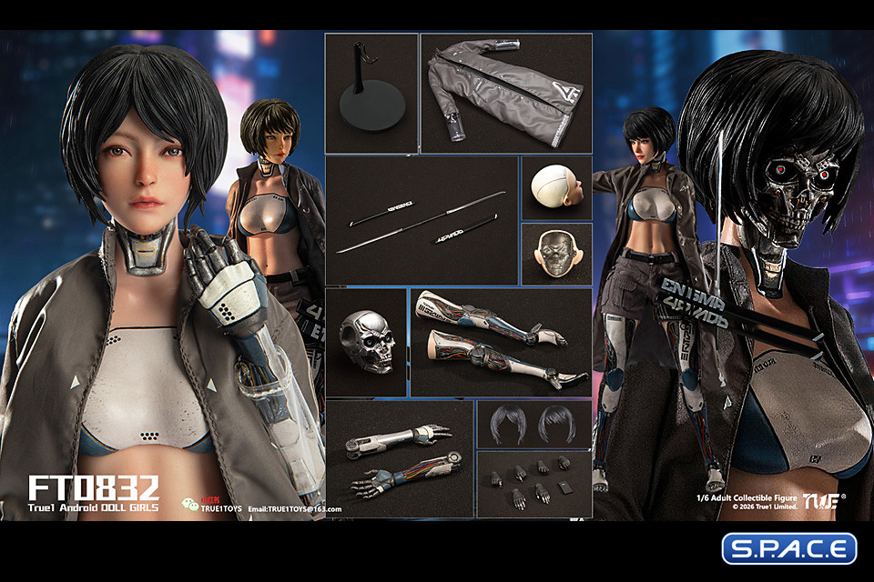 1/6 Scale Android Bill - black hair Version