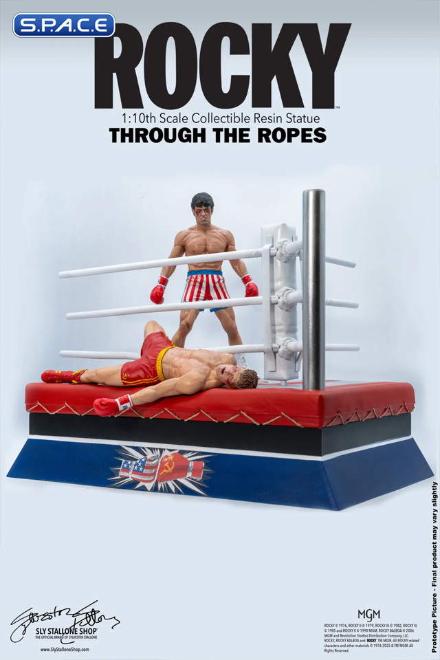 1/10 Scale Rocky Over Drago Through the Ropes Statue (Rocky 4)