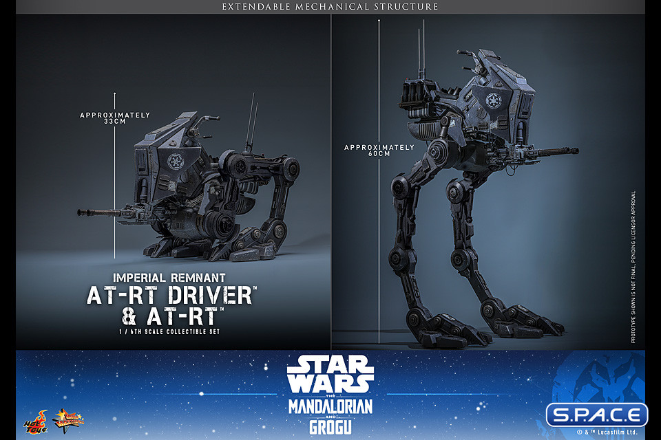 1/6 Scale Imperial Remnant AT-RT Driver & AT-RT Movie Masterpiece Set MMS875 (Star Wars: The Mandalorian and Grogu)