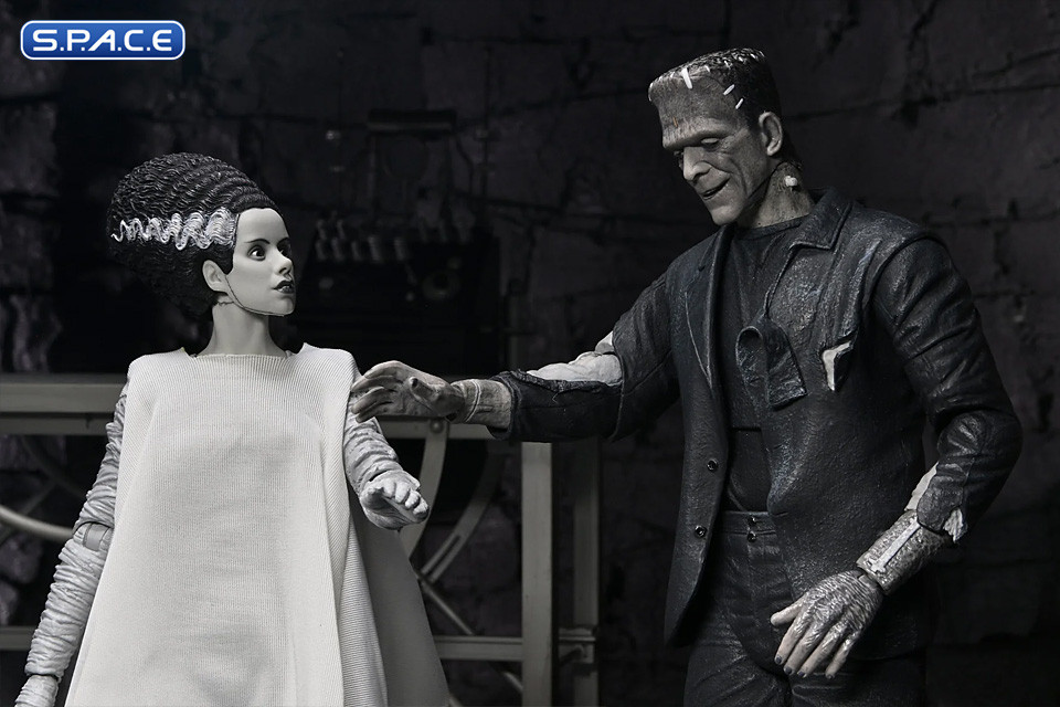 The Monster and his Mate 2-Pack - black & white Version (Bride of Frankenstein)