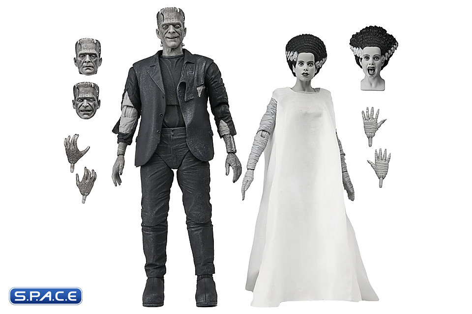 The Monster and his Mate 2-Pack - black & white Version (Bride of Frankenstein)