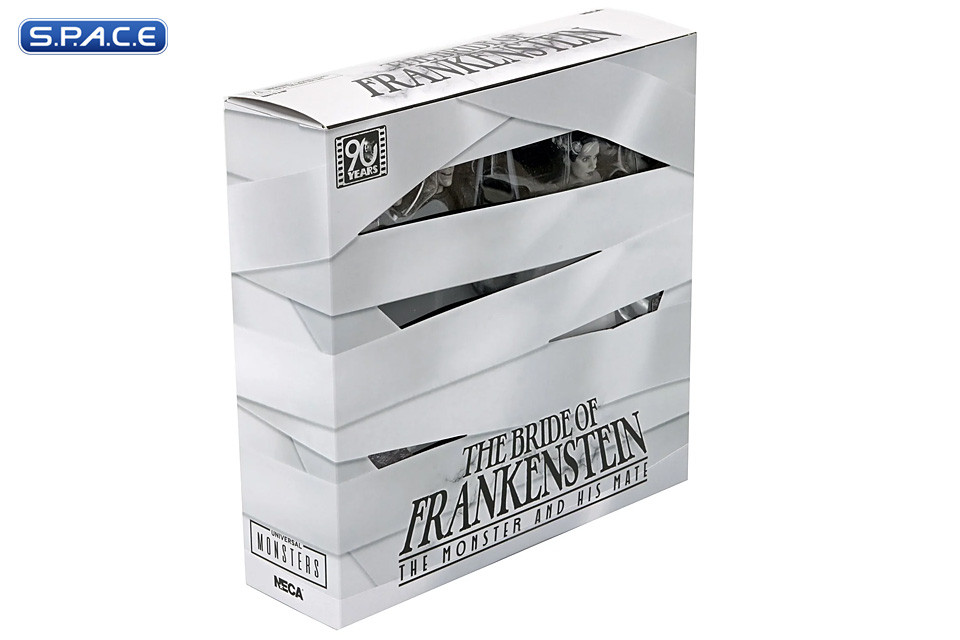 The Monster and his Mate 2-Pack - black & white Version (Bride of Frankenstein)