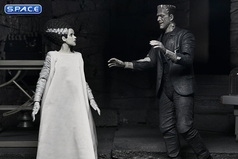 The Monster and his Mate 2-Pack - black & white Version (Bride of Frankenstein)