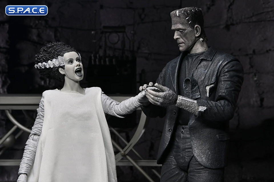 The Monster and his Mate 2-Pack - black & white Version (Bride of Frankenstein)