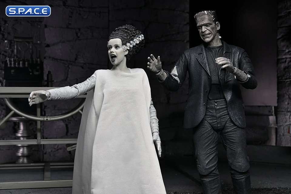 The Monster and his Mate 2-Pack - black & white Version (Bride of Frankenstein)