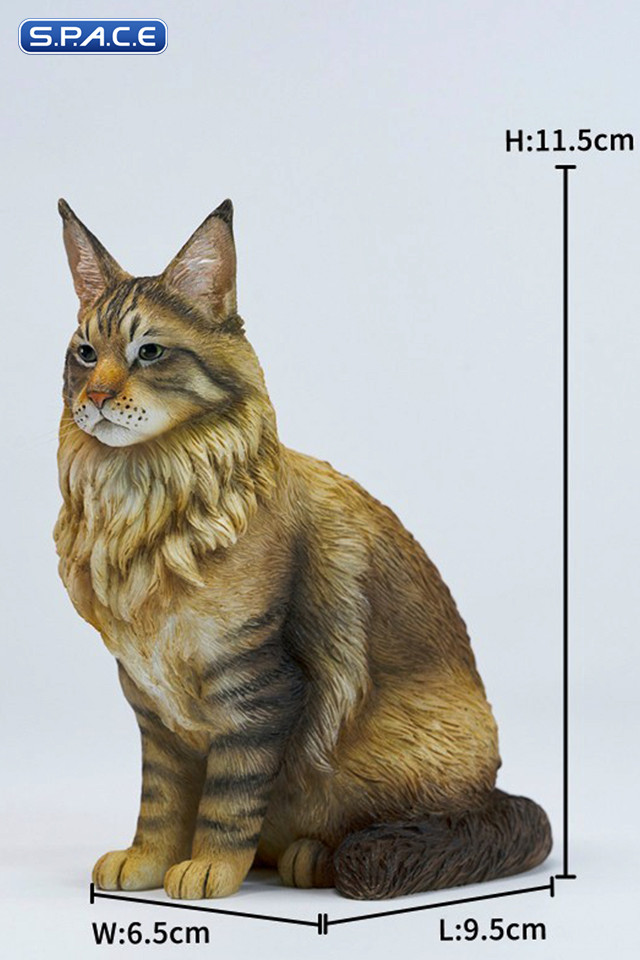 Sitting upright Maine Coon Statue - Version A