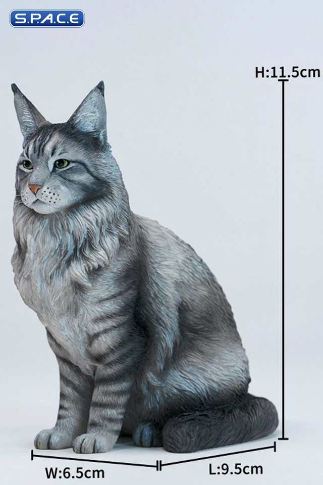 Sitting upright Maine Coon Statue - Version B
