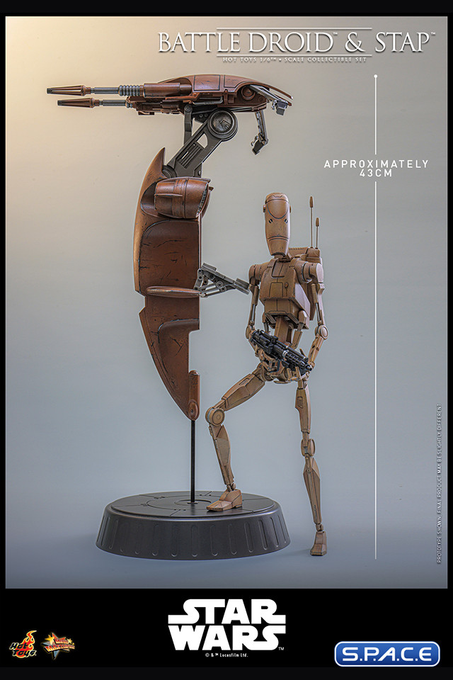1/6 Scale Battle Droid and STAP Movie Masterpiece MMS887 (Star Wars)