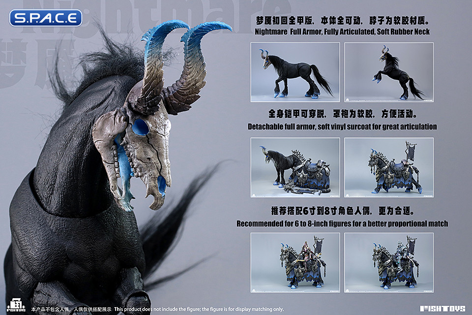 1/12 Scale Nightmare Horse with Armor Set