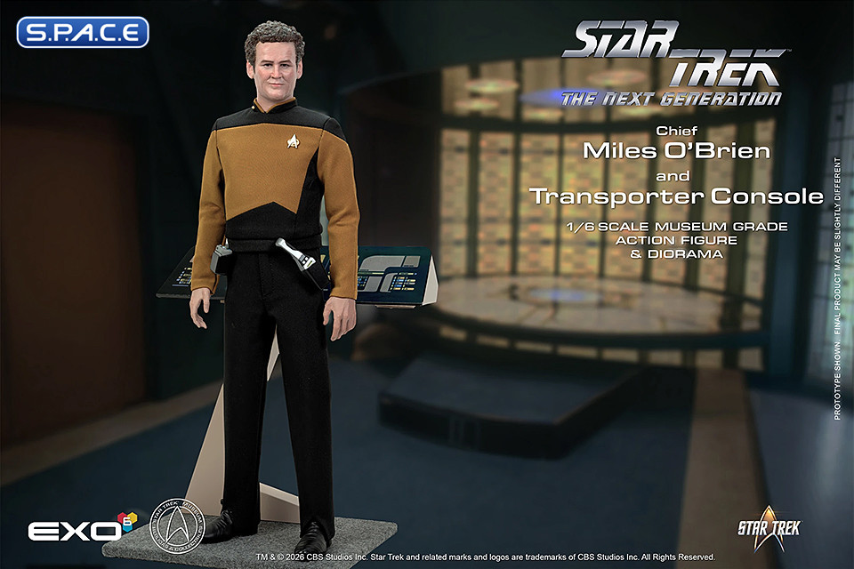 1/6 Scale Transporter Chief Miles OBrien with Console (Star Trek: The Next Generation)