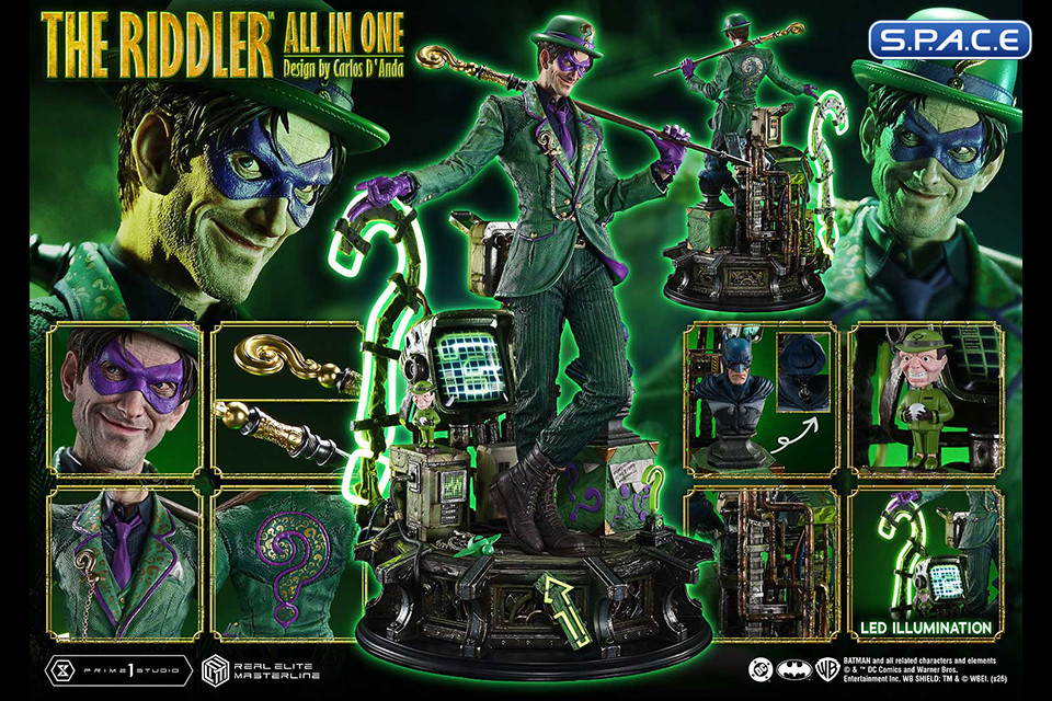 1/3 Scale The Riddler �All In One� Real Elite Masterline Statue (DC Comics)