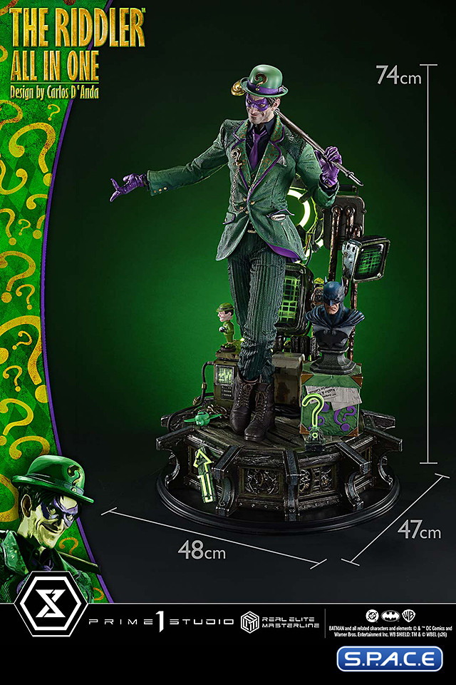 1/3 Scale The Riddler �All In One� Real Elite Masterline Statue (DC Comics)
