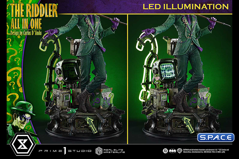 1/3 Scale The Riddler �All In One� Deluxe Real Elite Masterline Statue - Bonus Version (DC Comics)