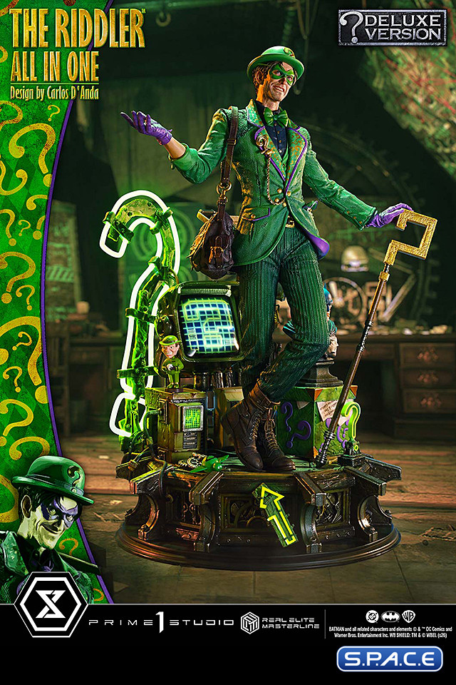 1/3 Scale The Riddler �All In One� Deluxe Real Elite Masterline Statue - Bonus Version (DC Comics)