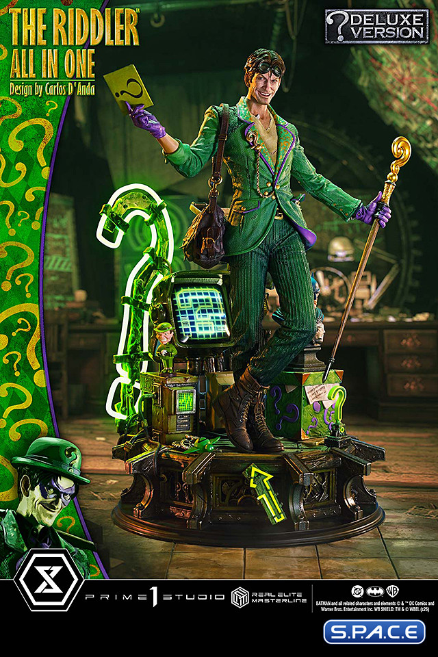 1/3 Scale The Riddler �All In One� Deluxe Real Elite Masterline Statue - Bonus Version (DC Comics)