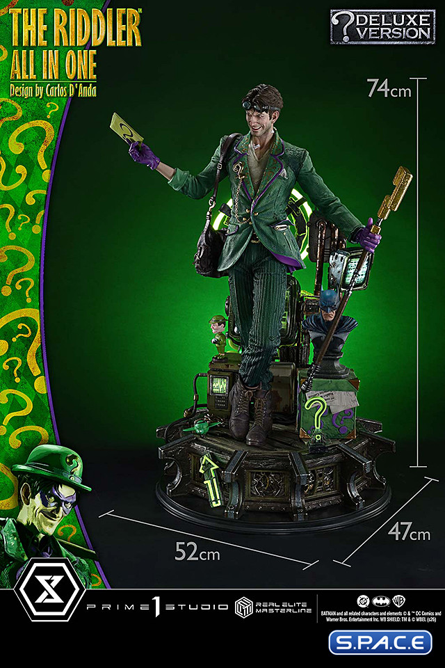 1/3 Scale The Riddler �All In One� Deluxe Real Elite Masterline Statue - Bonus Version (DC Comics)